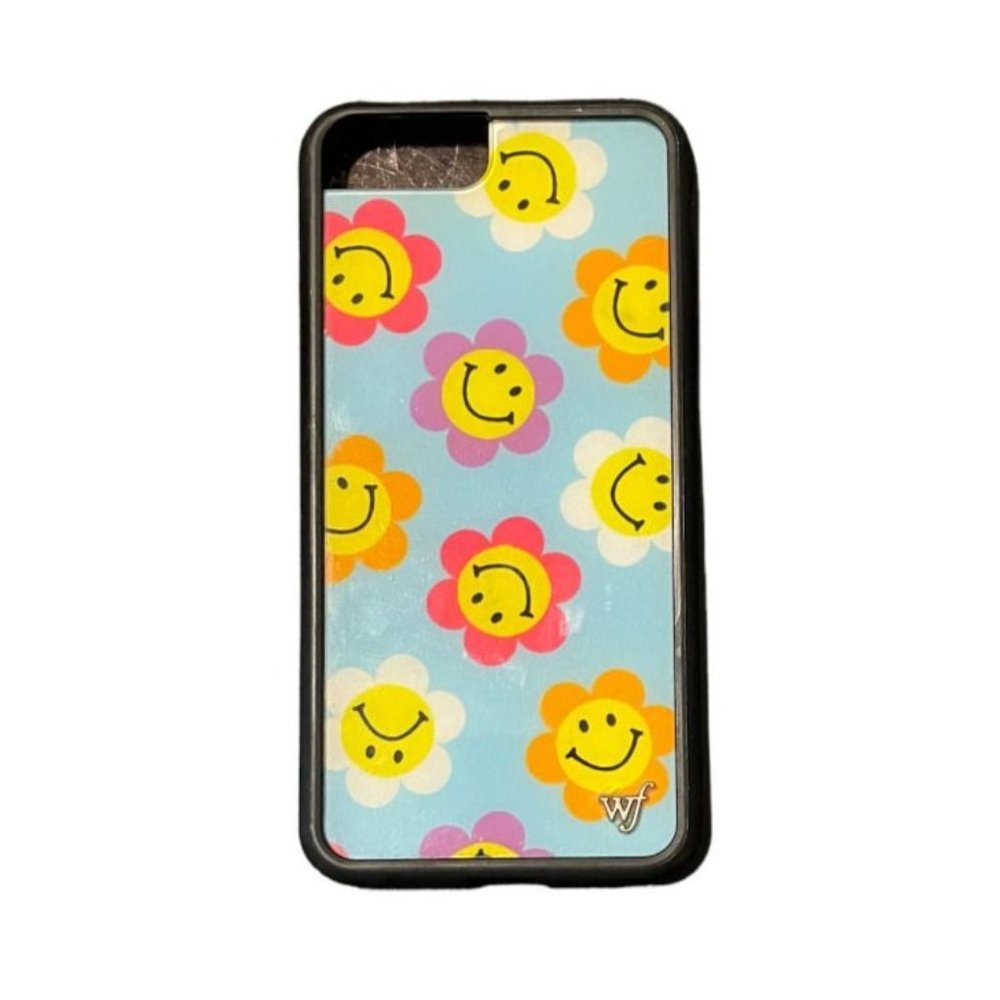 WILDFLOWER IPHONE 8 CASE BLUE SMILEY FACE FLOWERS EEUC